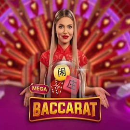 Mega Baccarat logo – Live Casino by Pragmatic Play at Lizaro Casino